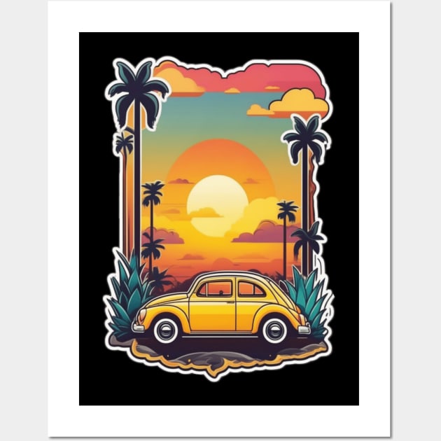 "Sunset Voyage: On the Road to Evening Bliss" Wall Art by abdellahyousra